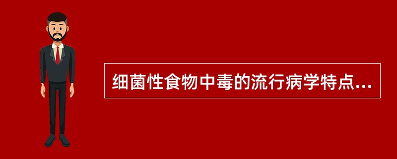 细菌性食物中毒的流行病学特点是( )。