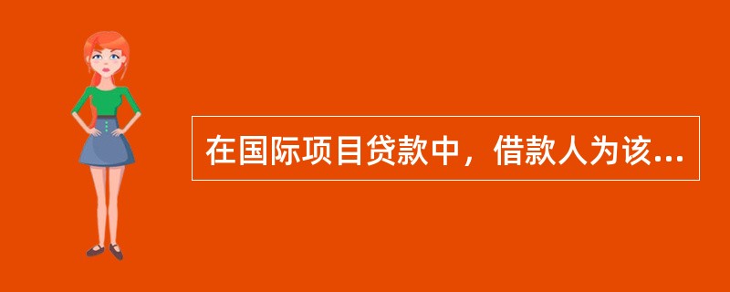 在国际项目贷款中，借款人为该项目主办人。