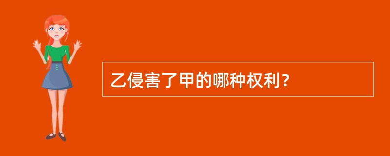 乙侵害了甲的哪种权利？