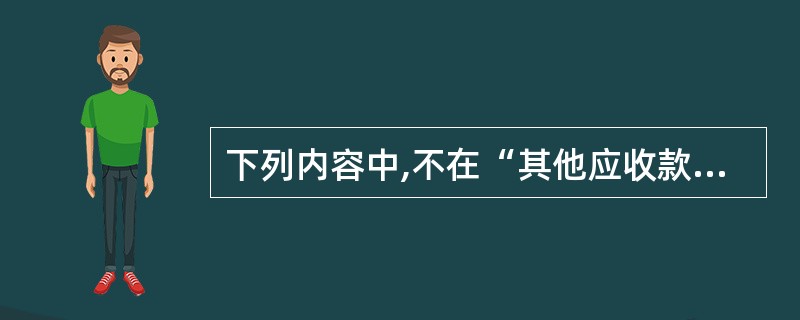 下列内容中,不在“其他应收款”科目核算的是( )。