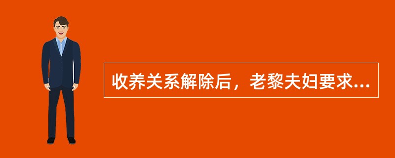 收养关系解除后，老黎夫妇要求小黎每月负担300元生活费的请求，是否应予支持？并简