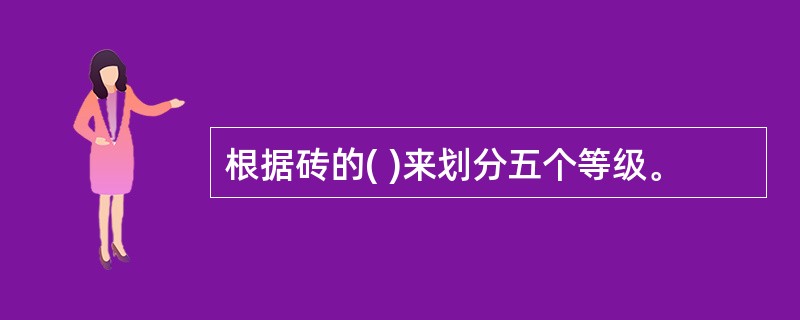 根据砖的( )来划分五个等级。