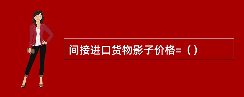 间接进口货物影子价格=（）