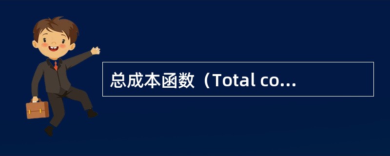 总成本函数（Total cost function）