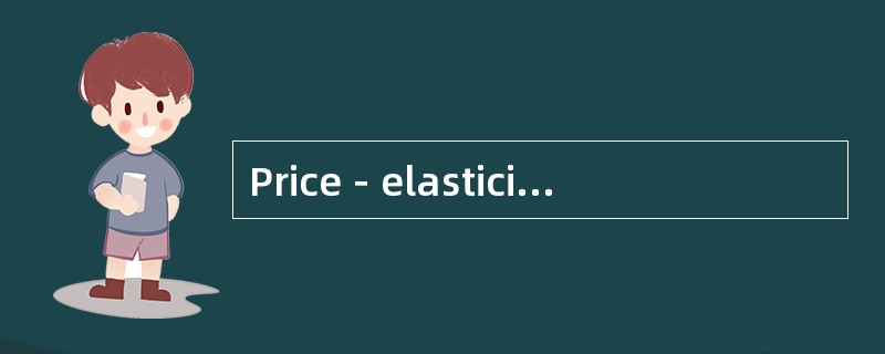 Price-elasticity of demand 需求的价格弹性 Price-elasticity of demand 需求的价格弹性
