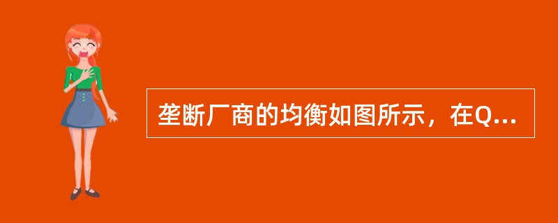 垄断厂商的均衡如图所示，在Q1点厂商（）<img src="https:£¯£¯
