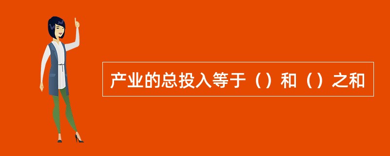 产业的总投入等于（）和（）之和