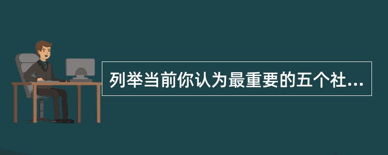 列举当前你认为最重要的五个社会发展中所面临运输经济问题？