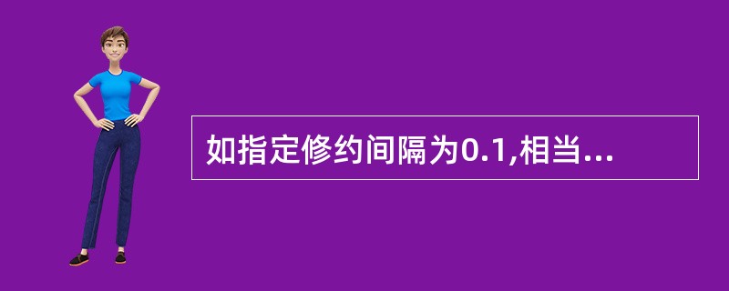 如指定修约间隔为0.1,相当于将数值修约到（）。