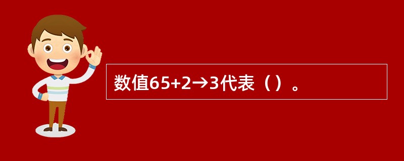 数值65+2→3代表（）。