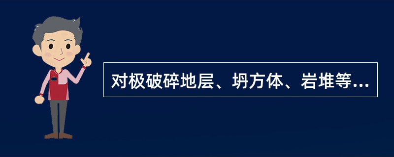 对极破碎地层、坍方体、岩堆等地段，隧道一般采用（ ）支护方式。