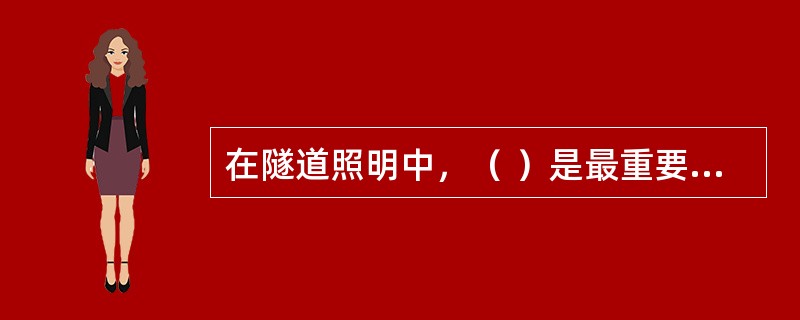 在隧道照明中，（ ）是最重要的技术指标。