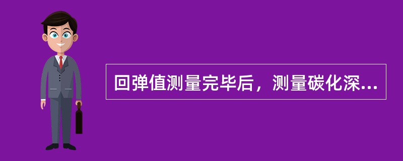 回弹值测量完毕后，测量碳化深度值的测区构件比例不小于()。