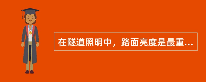 在隧道照明中，路面亮度是最重要的技术指标。（）