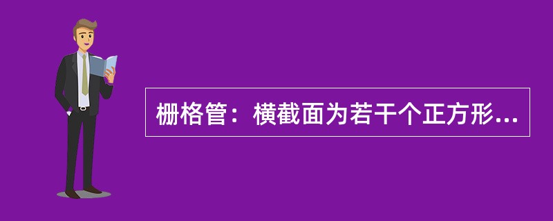 栅格管：横截面为若干个正方形结构组成的多孔矩形塑料管。（）