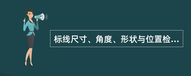 标线尺寸、角度、形状与位置检测仪器为（ ）。