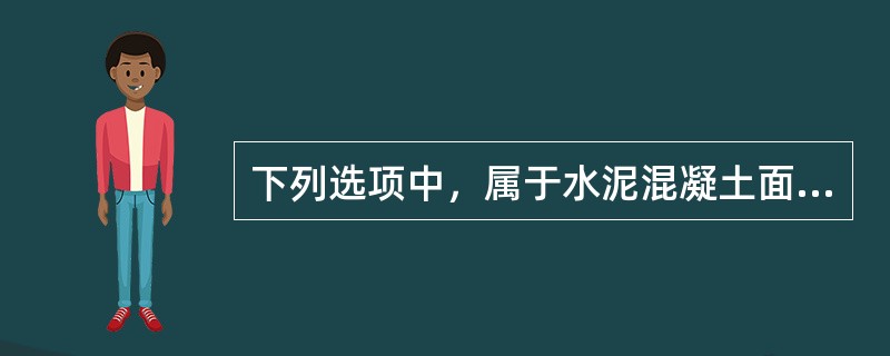 下列选项中，属于水泥混凝土面层实测项目的是( )。