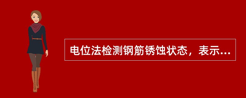 电位法检测钢筋锈蚀状态，表示构件存在锈蚀开裂区域的电位水平标准为（ ）。