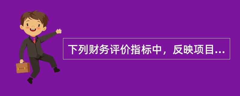 下列财务评价指标中，反映项目偿债能力的指标是（　　）。