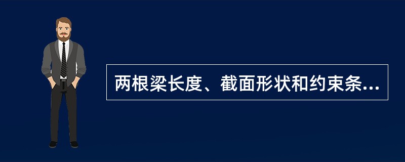 两根梁长度、截面形状和约束条件完全相同，一根材料为钢，另一根为铝。在相同的外力作用下发生弯曲形变，二者不同之处为（　　）。