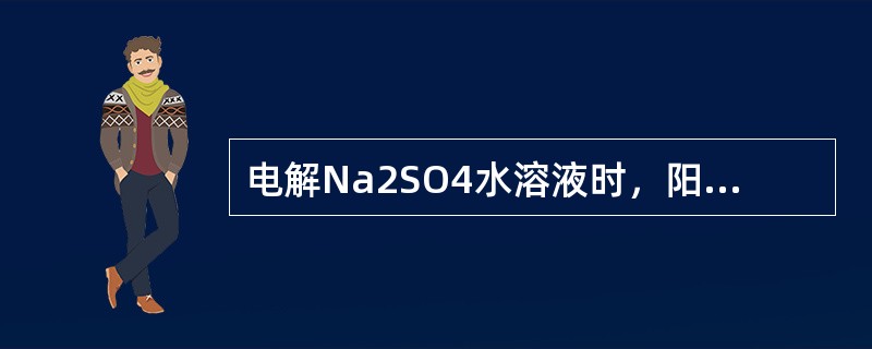 电解Na2SO4水溶液时，阳极上放电的离子是（　　）。