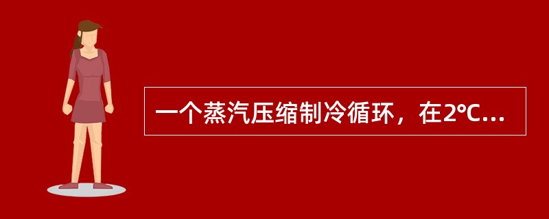一个蒸汽压缩制冷循环，在2℃时吸热、42℃时放热。若此循环在2℃时吸热15kW，需消耗功率多少？（）