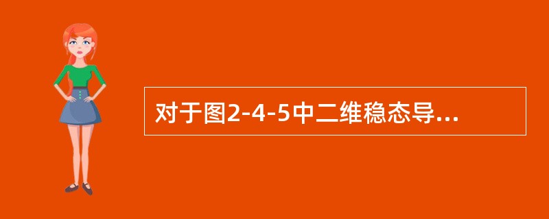 对于图2-4-5中二维稳态导热问题，右边界是绝热的，如果采用有限差分法求解，当<img border="0" style="width: 56px; height: