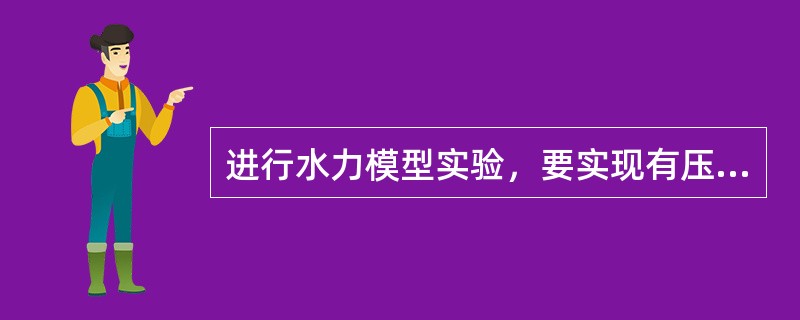 进行水力模型实验，要实现有压管流的动力相似，应选的准则是（　　）。