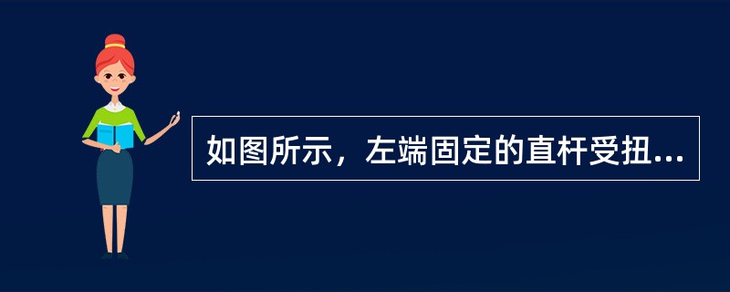 如图所示，左端固定的直杆受扭转力偶作用，在截面1-1和2-2处的扭矩为（　　）。<br /><img border="0" style="width: