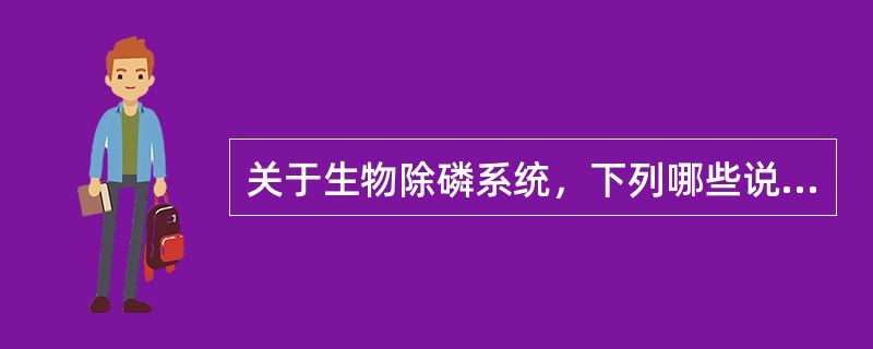 关于生物除磷系统，下列哪些说法是正确的？（）