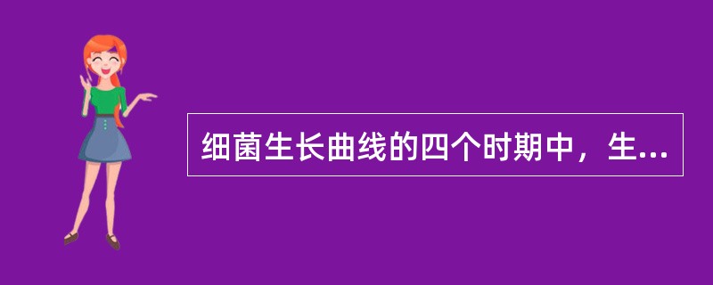 细菌生长曲线的四个时期中，生长速率最快的是（　　）。