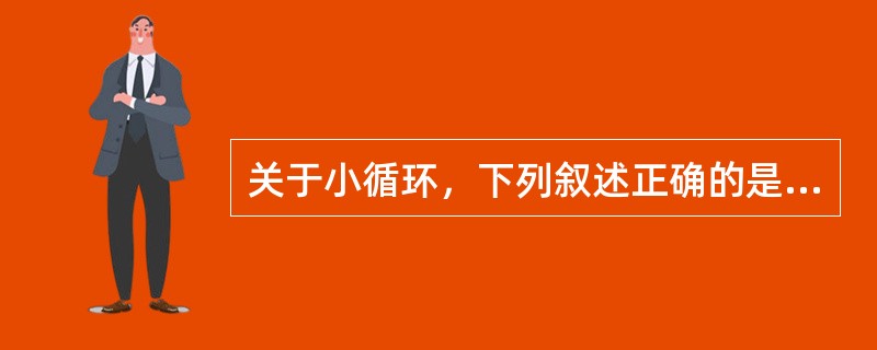 关于小循环，下列叙述正确的是（　　）。