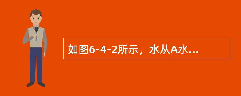 如图6-4-2所示，水从A水箱通过直径为200mm的孔口流入B水箱，流量系数为0.62，设上游水面高程H1＝3m，p1＝5kPa，下游水面高程H2＝2m，孔口恒定出流流量为（　　）L/s。<br