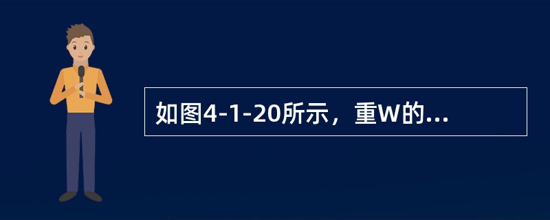 如图4-1-20所示，重W的物块自由地放在倾角为α的斜面上，若物块与斜面间的静摩擦因数为f=0.4，W=60kN，α=30°，则该物块的状态为（　　）。[2011年真题]<br /><