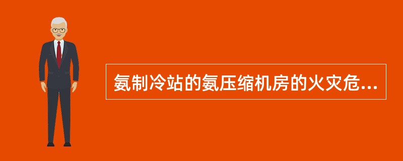氨制冷站的氨压缩机房的火灾危险性分类，正确的应是下列何项？（）