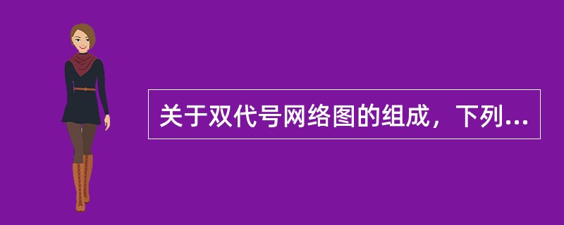 关于双代号网络图的组成，下列描述正确的有（）。