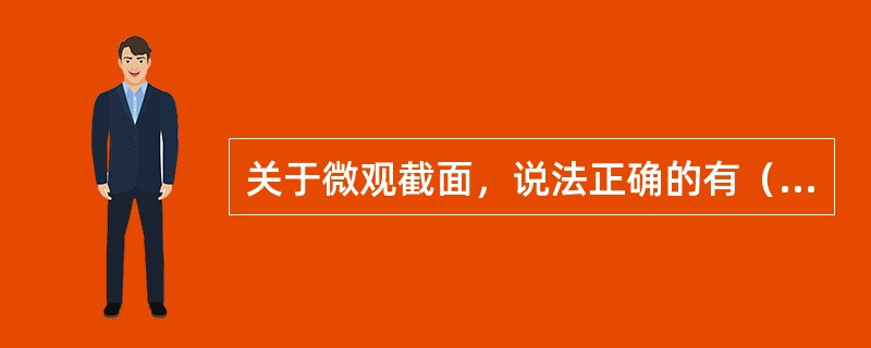 关于微观截面，说法正确的有（）。