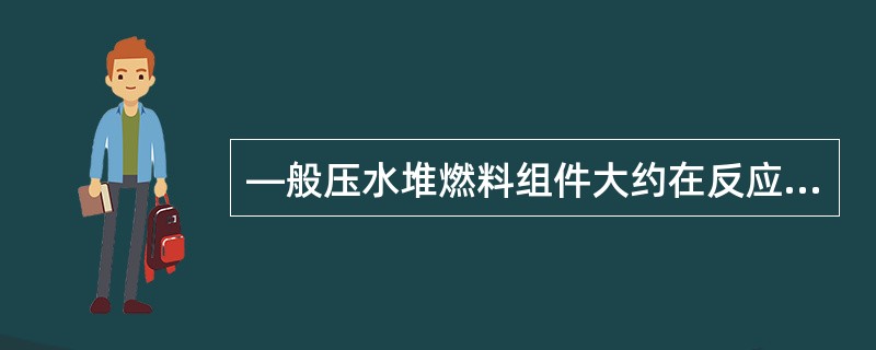 —般压水堆燃料组件大约在反应堆内使用（）年的时间。