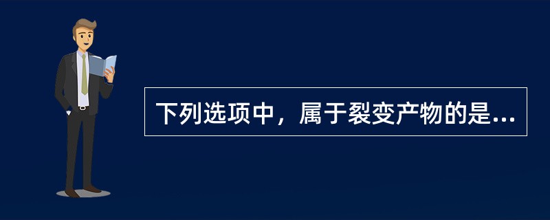 下列选项中，属于裂变产物的是（）。