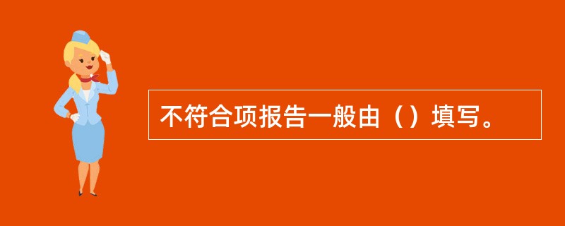 不符合项报告一般由（）填写。