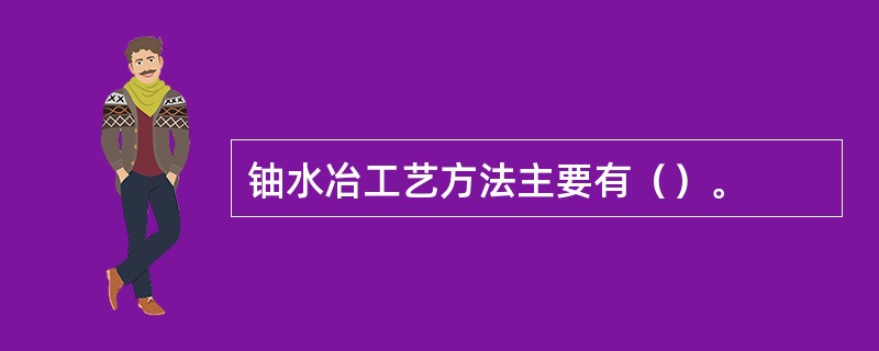 铀水冶工艺方法主要有（）。