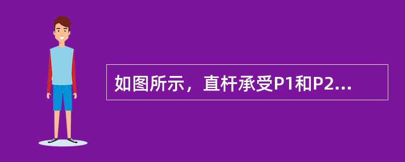 如图所示，直杆承受P1和P2的作用，若使A点处正应力σA为零，则P1与P2的关系为（　　）。<br /><img border="0" style="w