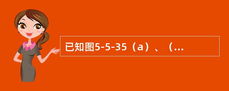 已知图5-5-35（a）、（b）所示二梁的抗弯截面刚度EI相同，若二者自由端的挠度相等，则P1/P2等于（　　）。<br /><img border="0" st