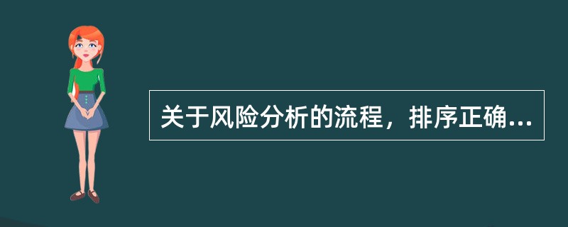 关于风险分析的流程，排序正确的是（　　）。