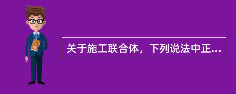 关于施工联合体，下列说法中正确的是（　　）。[2008年真题]