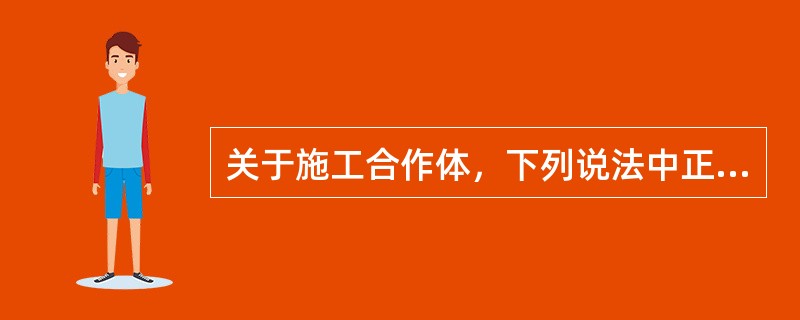 关于施工合作体，下列说法中正确的是（　　）。[2008年真题]