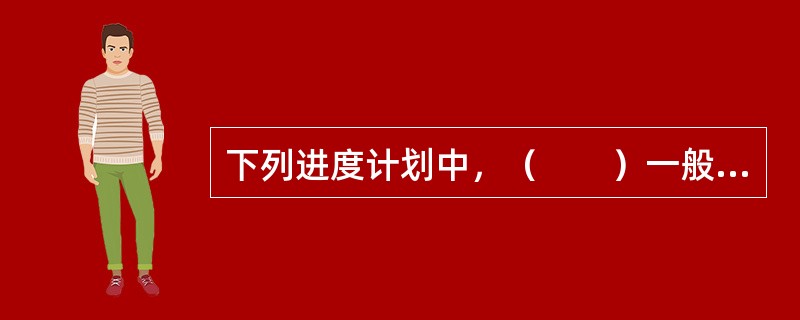 下列进度计划中，（　　）一般适用于工期较长、较为复杂的大型建设项目。