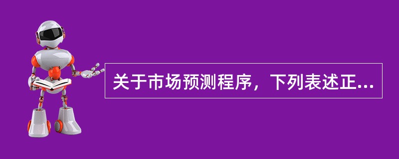 关于市场预测程序，下列表述正确的有（　　）。