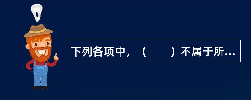 下列各项中，（　　）不属于所得课税。