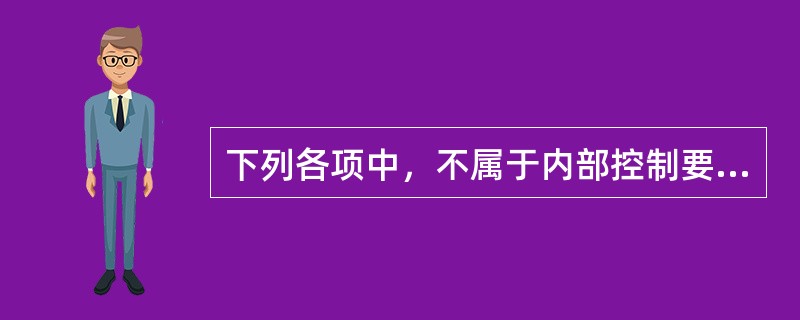 下列各项中，不属于内部控制要素的是（）。